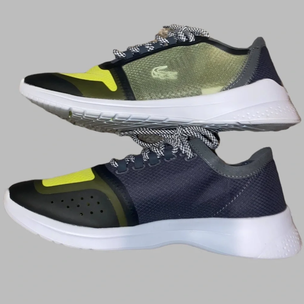 Lacoste sport Mens sneakers lt fit 220, yellow & dark gray, lightweight size 7.5